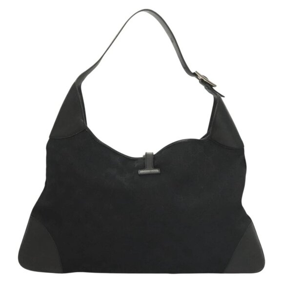 GUCCI GG Canvas Jackie Sherry Line Bag Black Silver 001 4075 Auth yk18571 - Picture 2 of 16